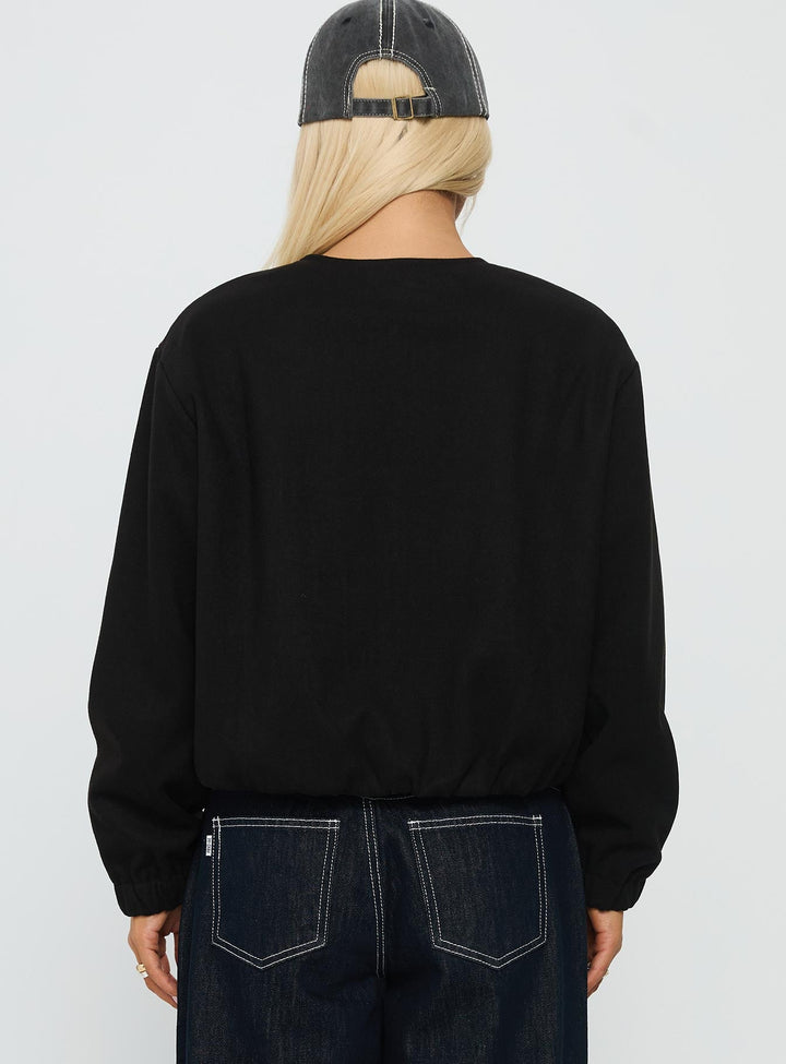 Trice | Women’s suede bomber jacket with zip closure and cuffed sleeves