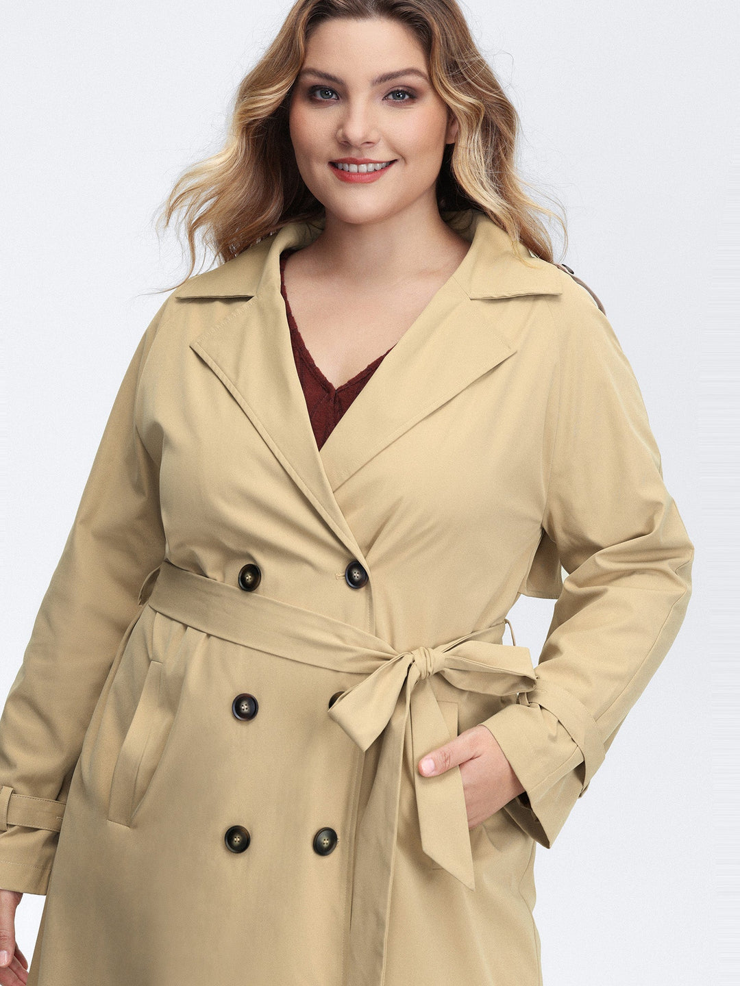 Ruth | Women’s adjustable tab sleeve lined trench coat