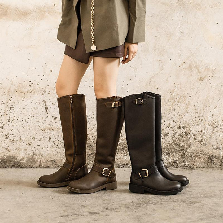 Luna | Women's knee-high western boots with retro edge