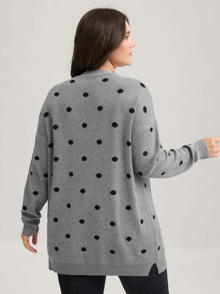 Alice | Women’s polka dot open-front knit cardigan