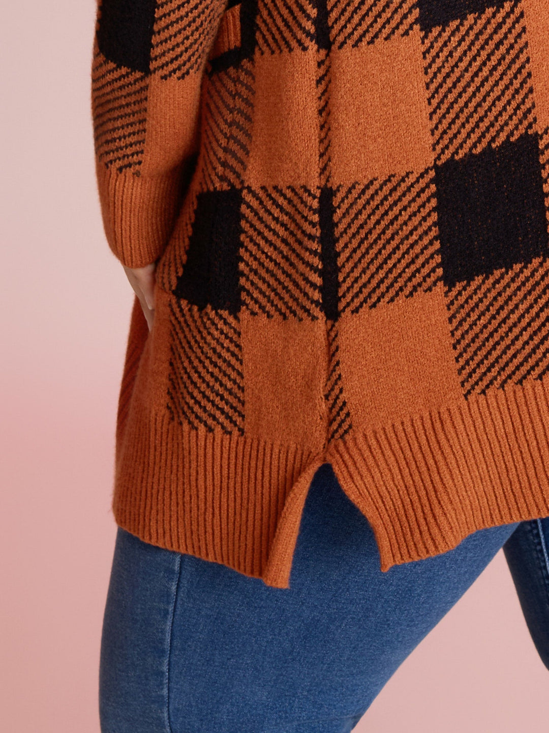 Cynthia | Women’s plaid open-front knit cardigan