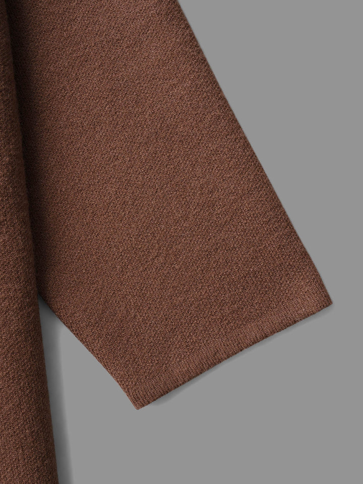 Elvira | Women’s open-front wool blend cardigan with draped lapels