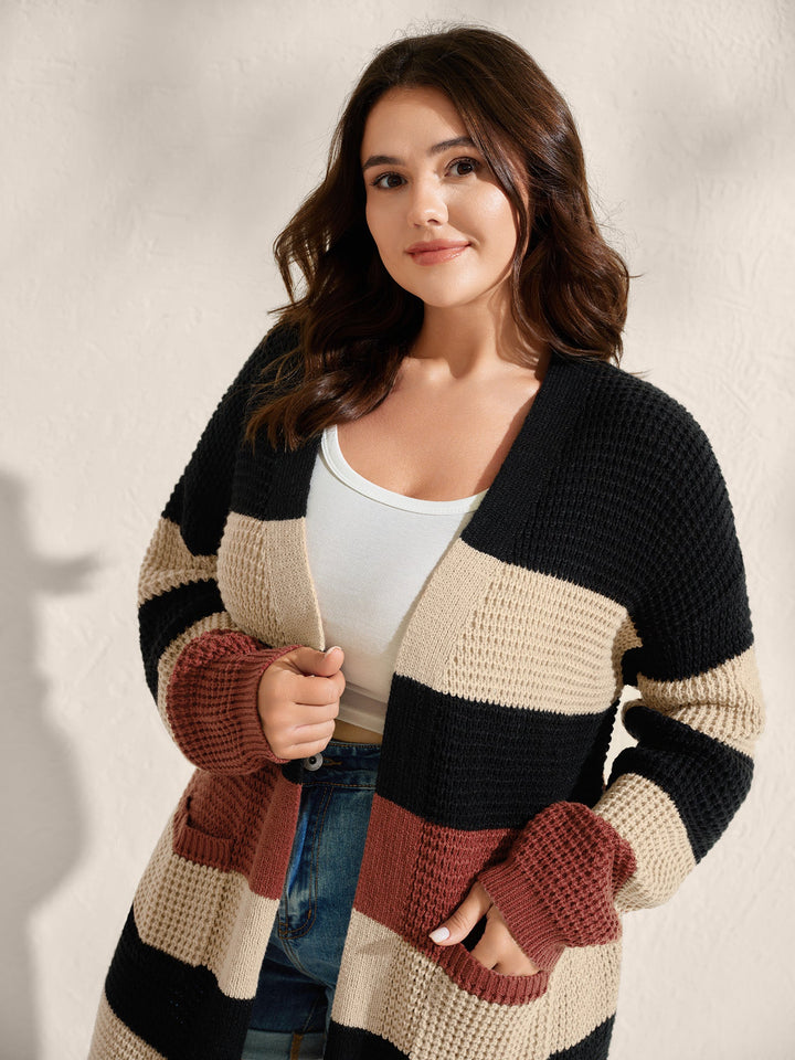 Brylee | Women’s open-front striped knit cardigan
