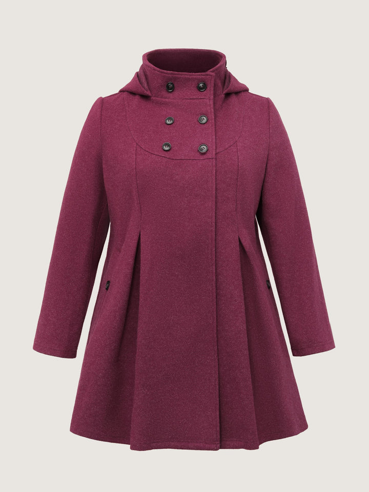 Tracey | Women’s hooded pleated pockets waist-defining coat