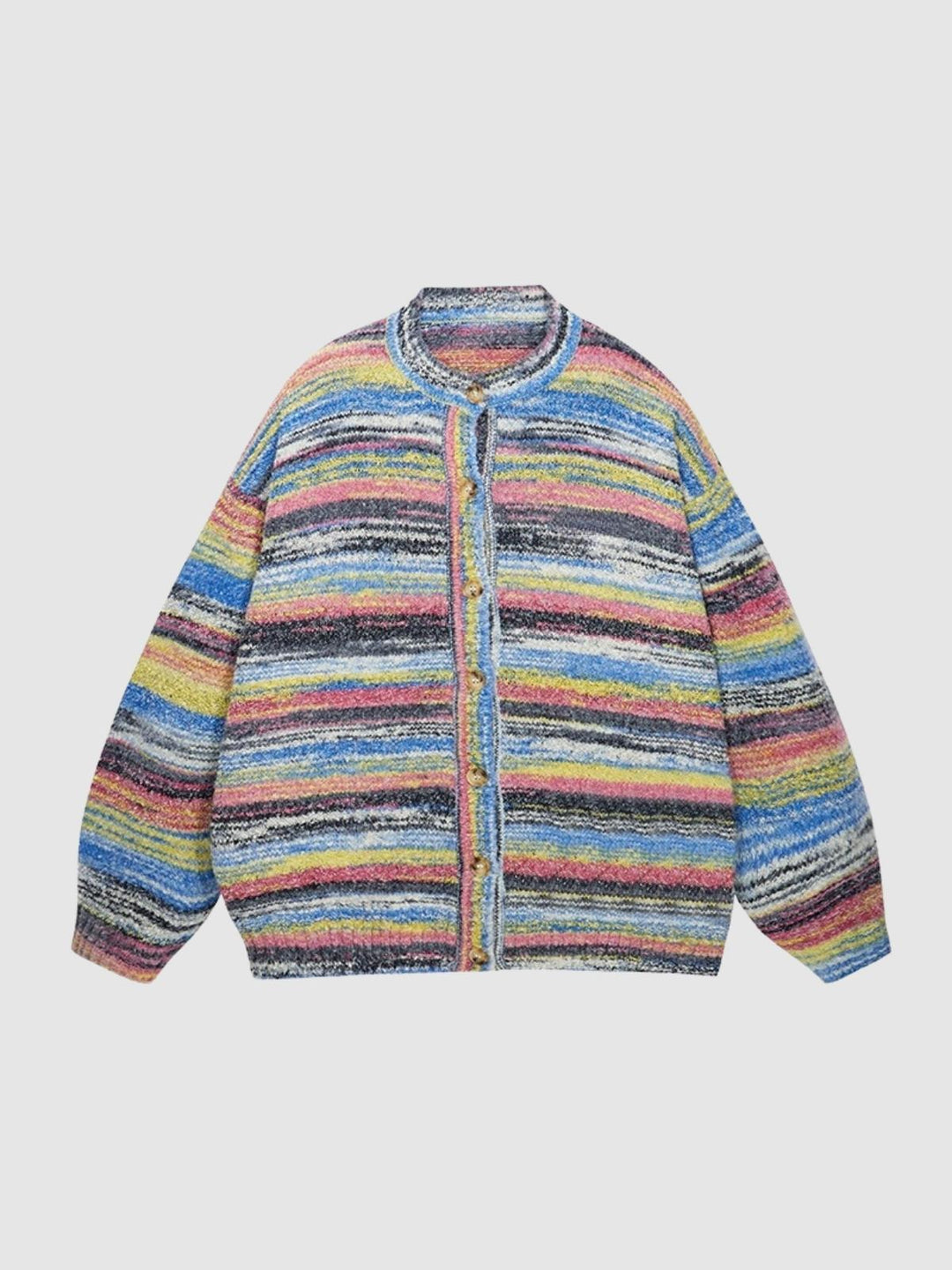 Ashley | Women's knitted colorful striped cardigan