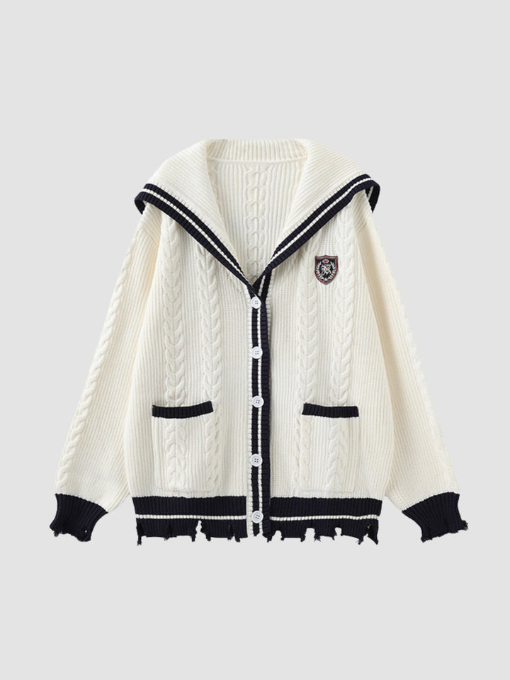 Lianne | Women's knitted loose collar cardigan