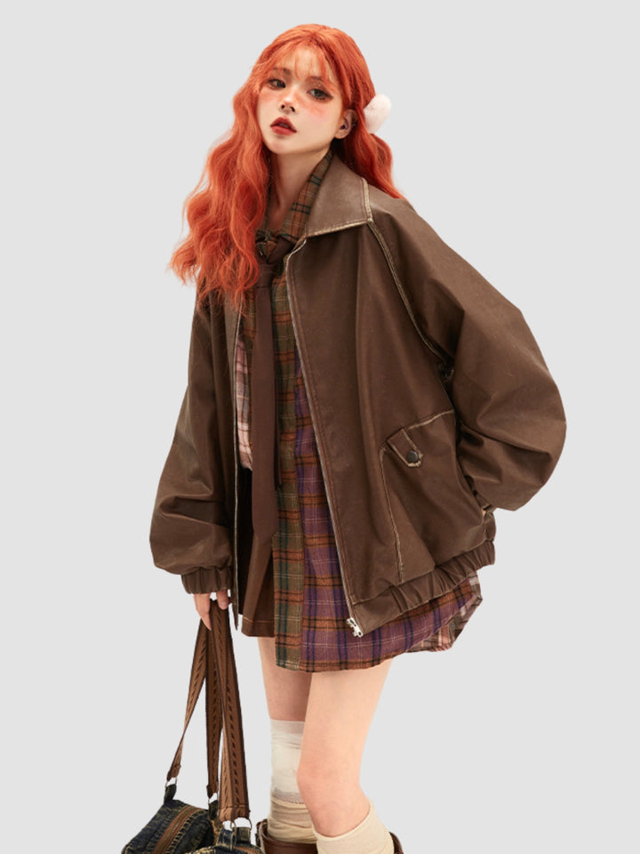 Taylor | Women's oversized leather jacket