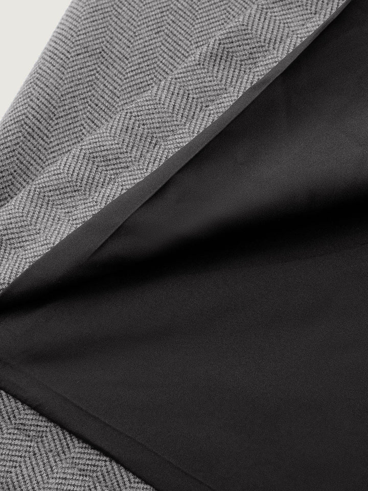 Zelda | Women’s herringbone button belted lined coat