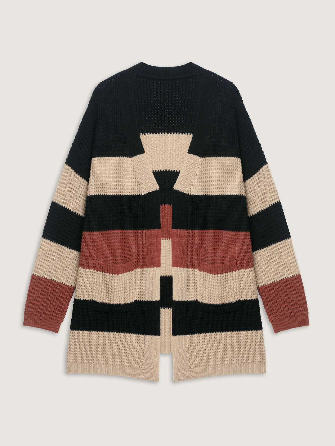 Brylee | Women’s open-front striped knit cardigan