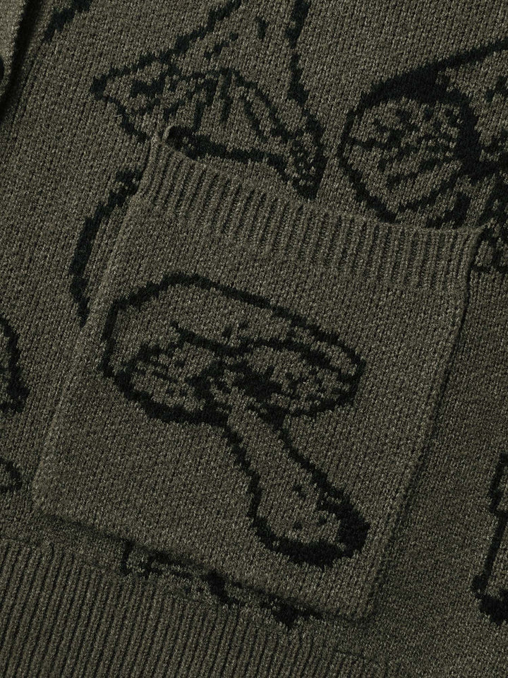 Charity | Women’s mushroom print button-front cardigan