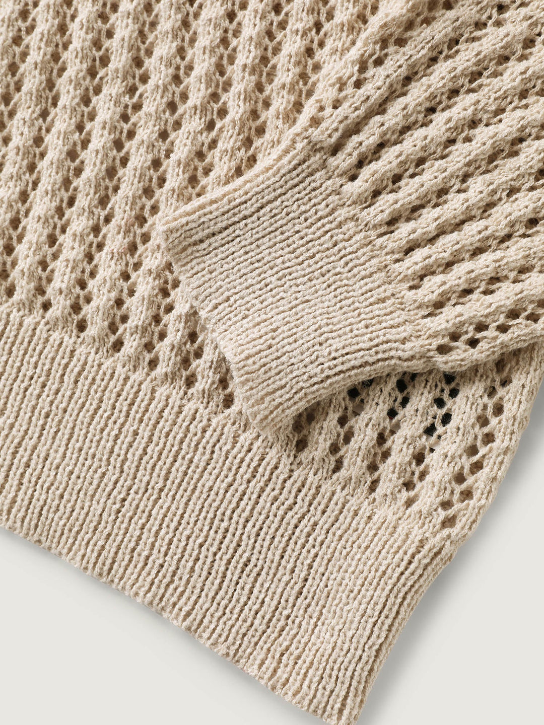 Crystal | Women’s floral motif textured knit sweater