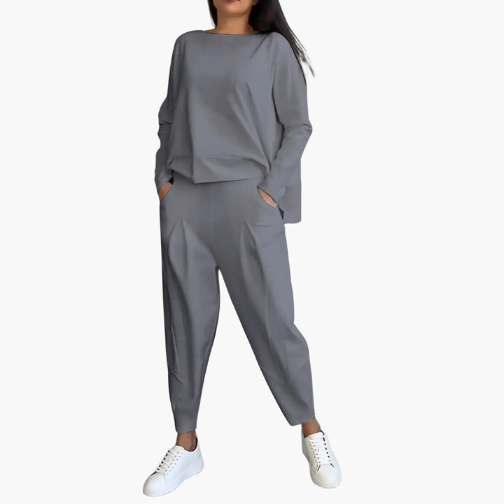 Nova | Women’s two-piece set with long-sleeve top and high-waist trousers