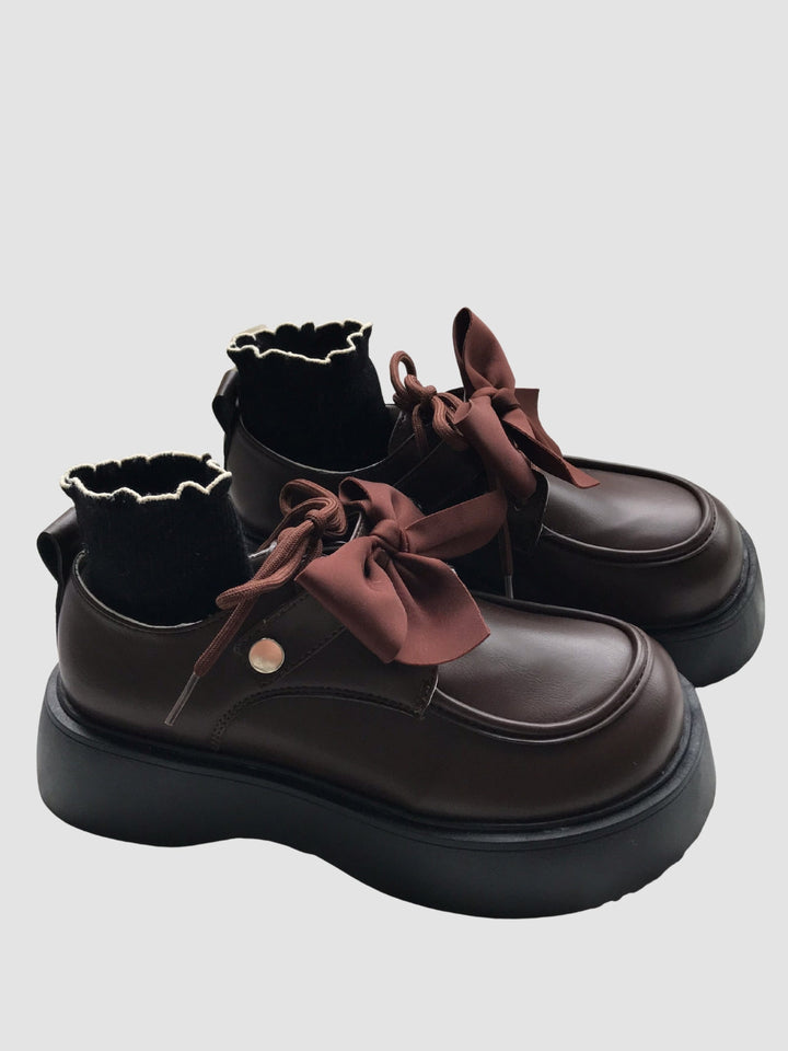 Miya | Women's bow leather shoes