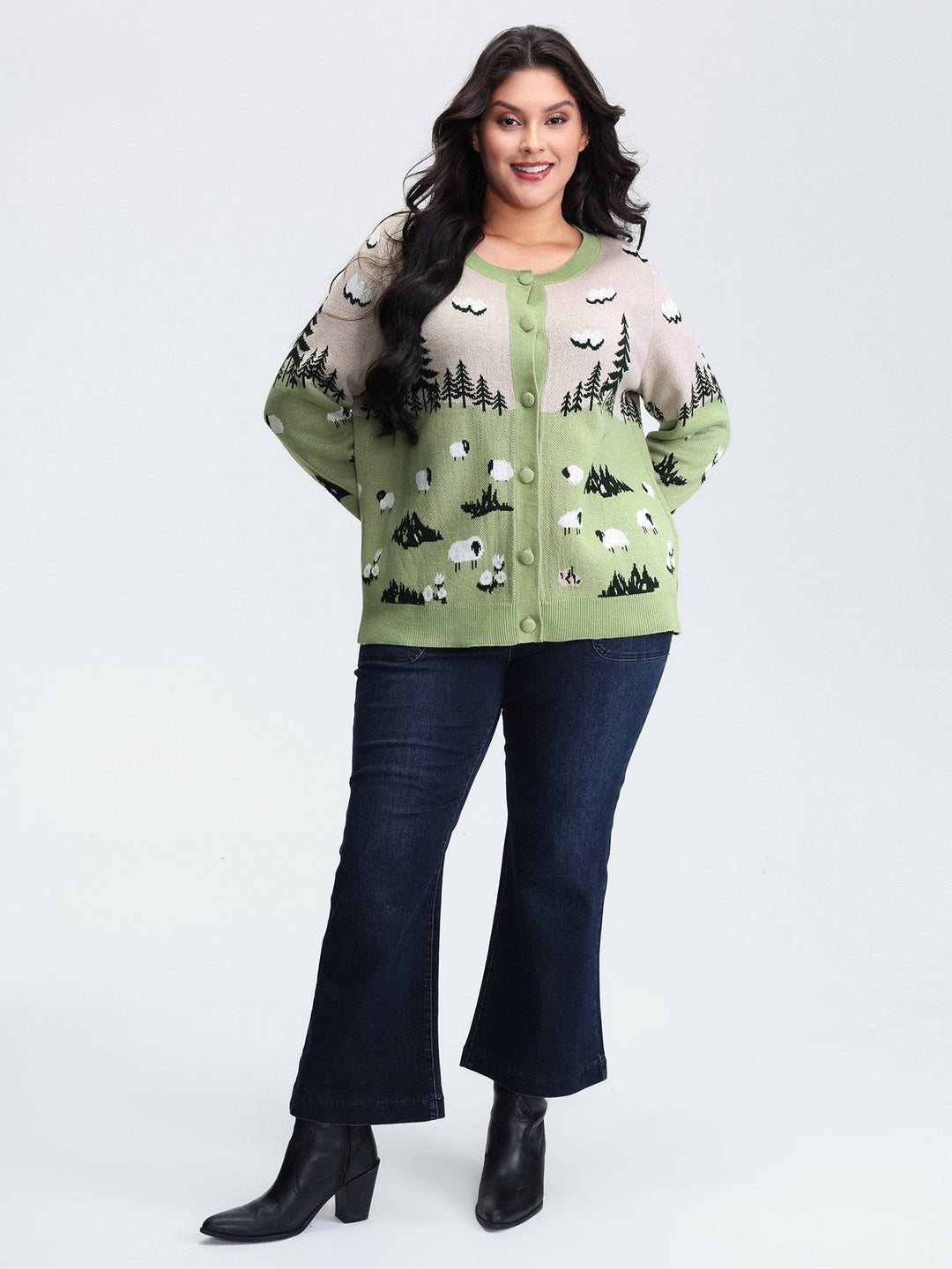 Bridget | Women’s nature-inspired button-up knit cardigan