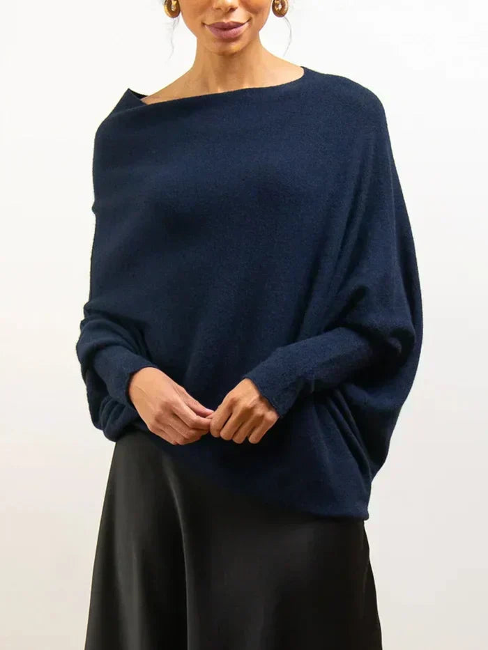 Sienna | Women’s sweater with draped asymmetrical design