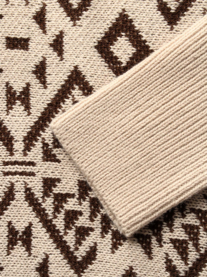 Bethany | Women’s geometric knit open-front cardigan