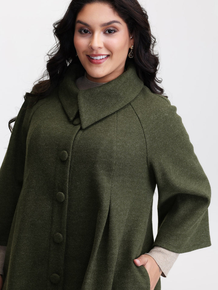 Prudence | Women’s flared sleeve A-line button coat