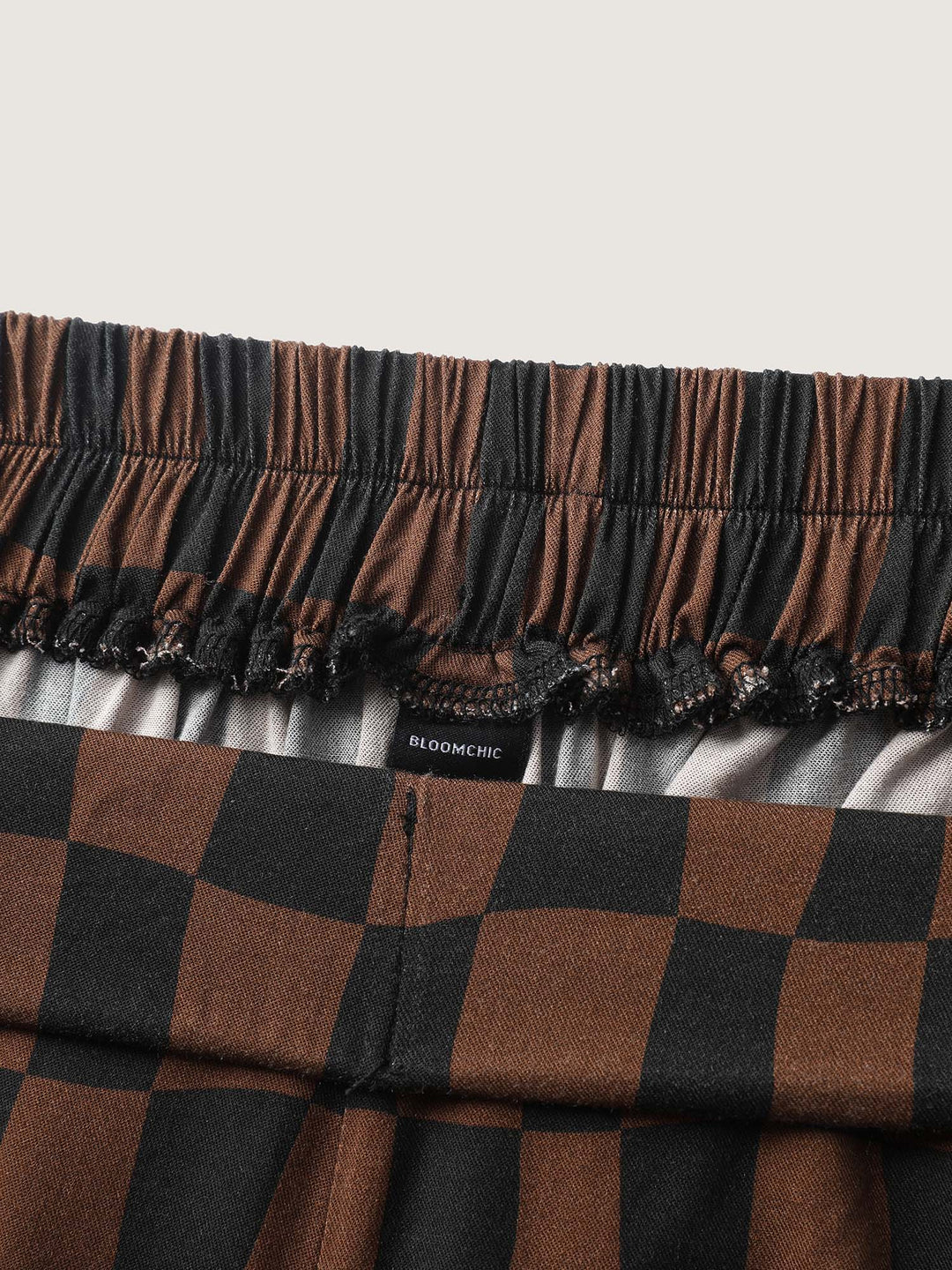 Macy | Women’s checkered print wide-leg trouser