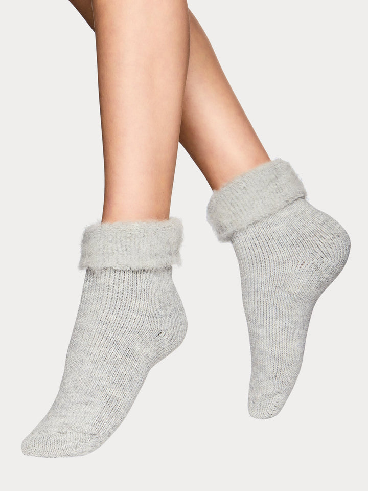 Pauline | Women’s fluffy alpaca blend home socks