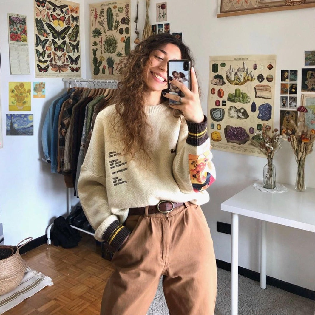 Gia | Women's printed retro sweater