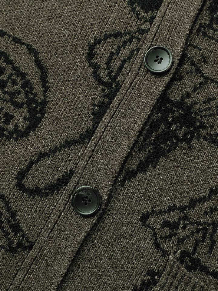 Charity | Women’s mushroom print button-front cardigan