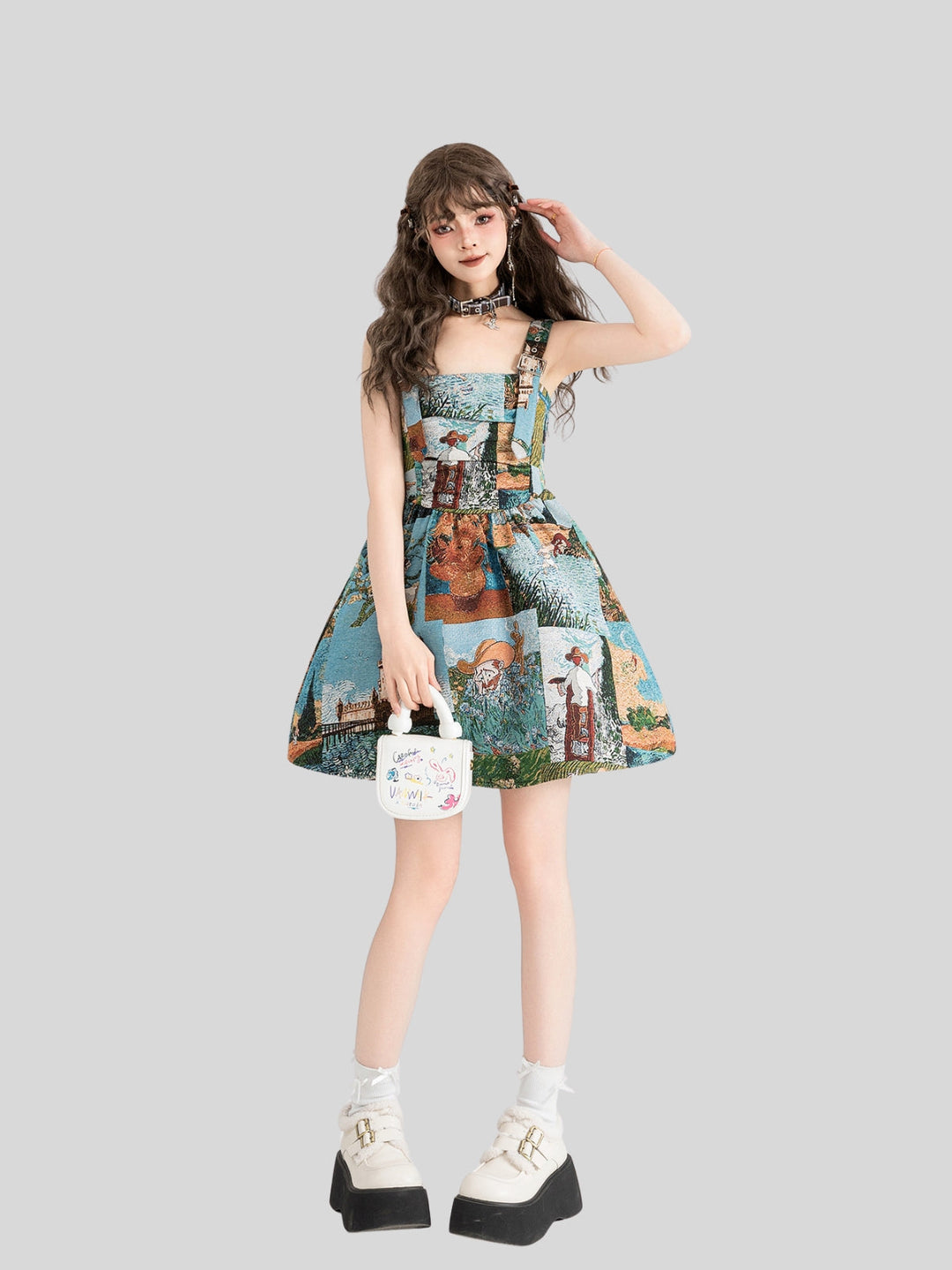 Wendy | Women's jacquard printed dress