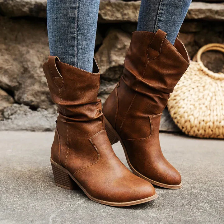 Maisie | Women's low-heel slip-on cowboy boots