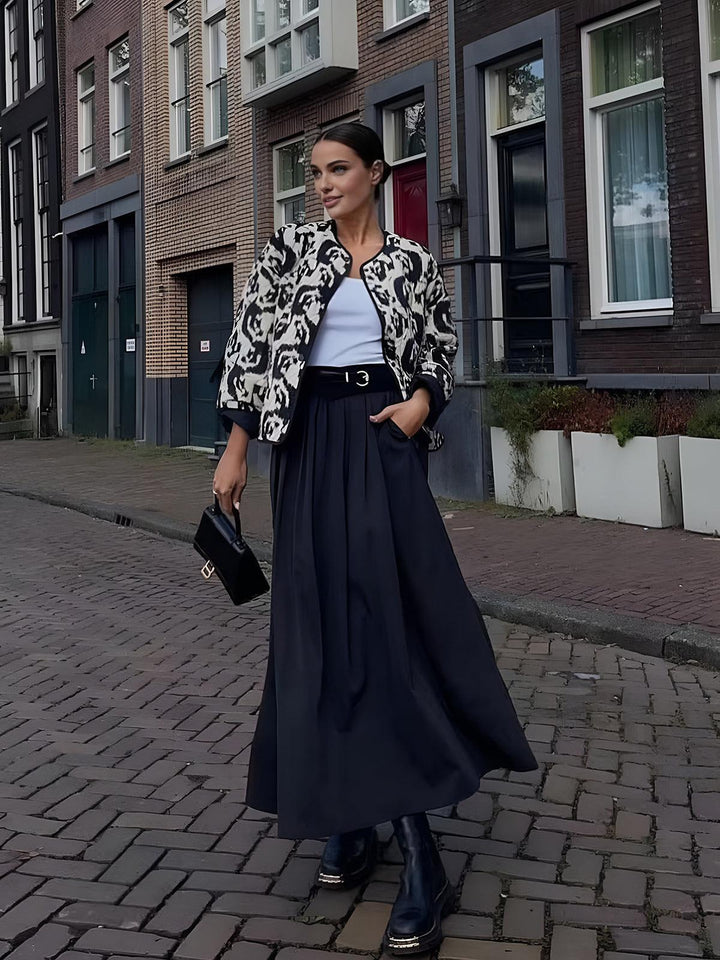 Selah | Women’s printed woven jacket with pockets and regular fit