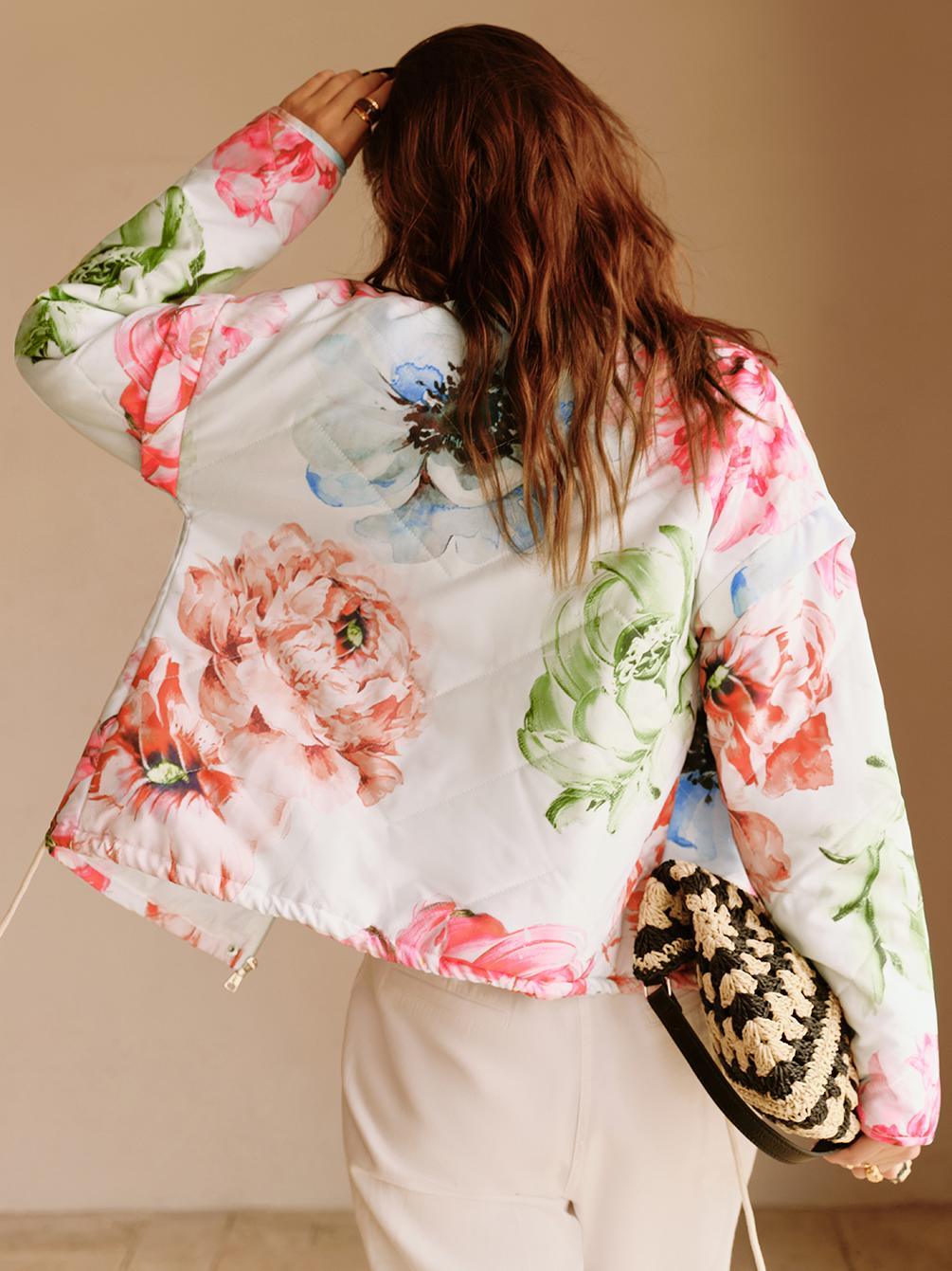 Sierra | Women’s floral print jacket with button front and relaxed fit