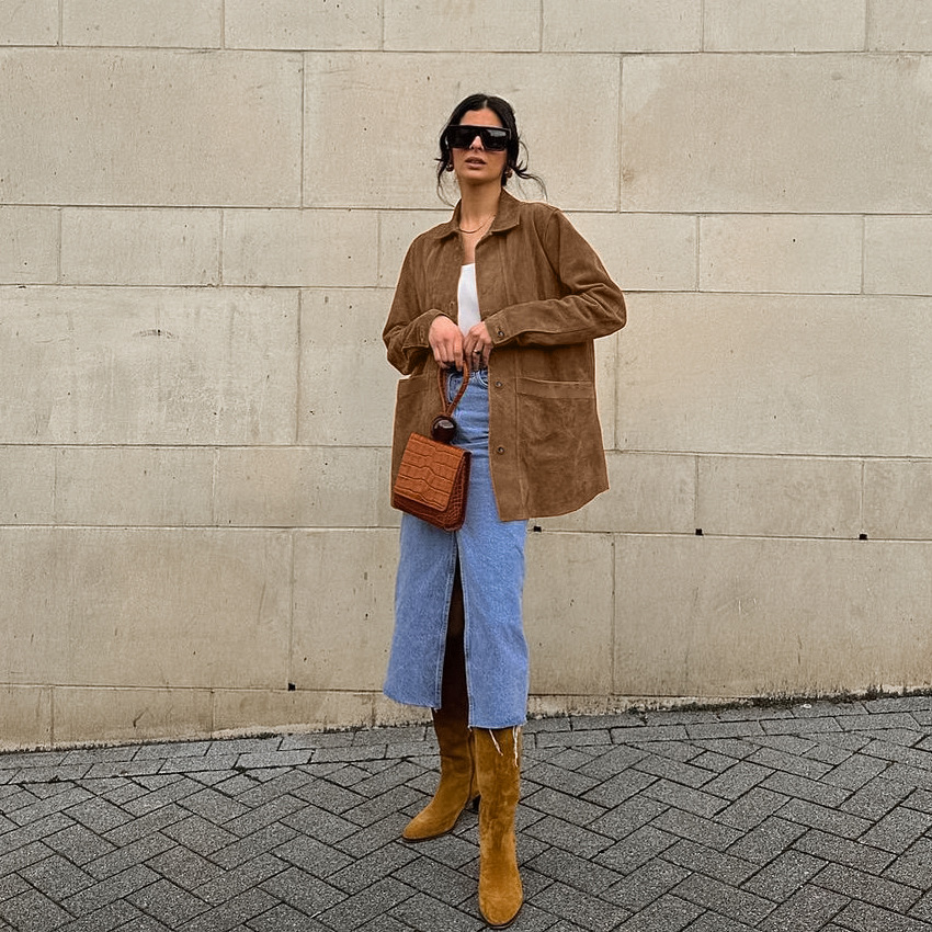 Thea | Women’s oversized coat with classic collar and relaxed silhouette