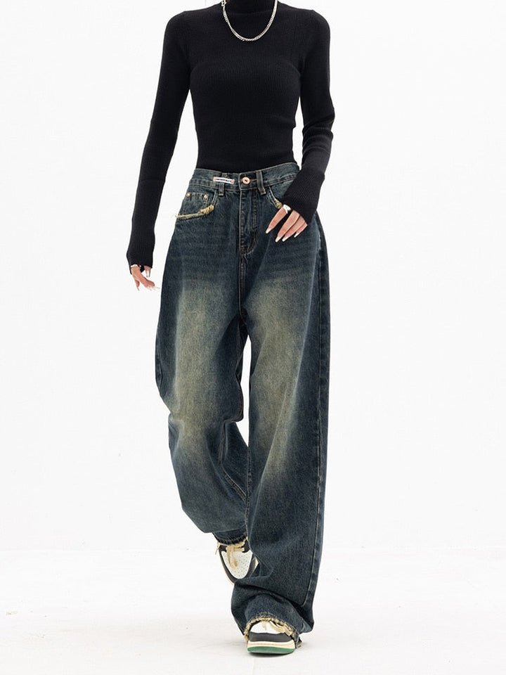 Harper | Loose high-waist jeans with wide leg