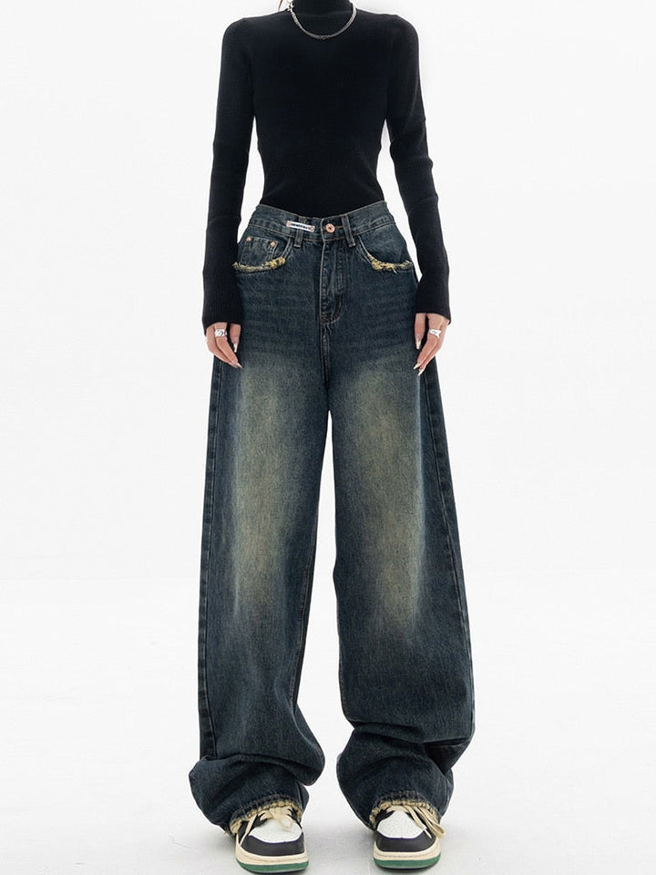 Harper | Loose high-waist jeans with wide leg