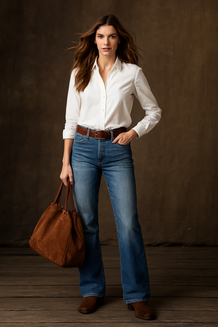 Evelyn | Retro wide-leg jeans