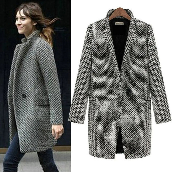 Cheska | Women’s wool-blend v-neck overcoat