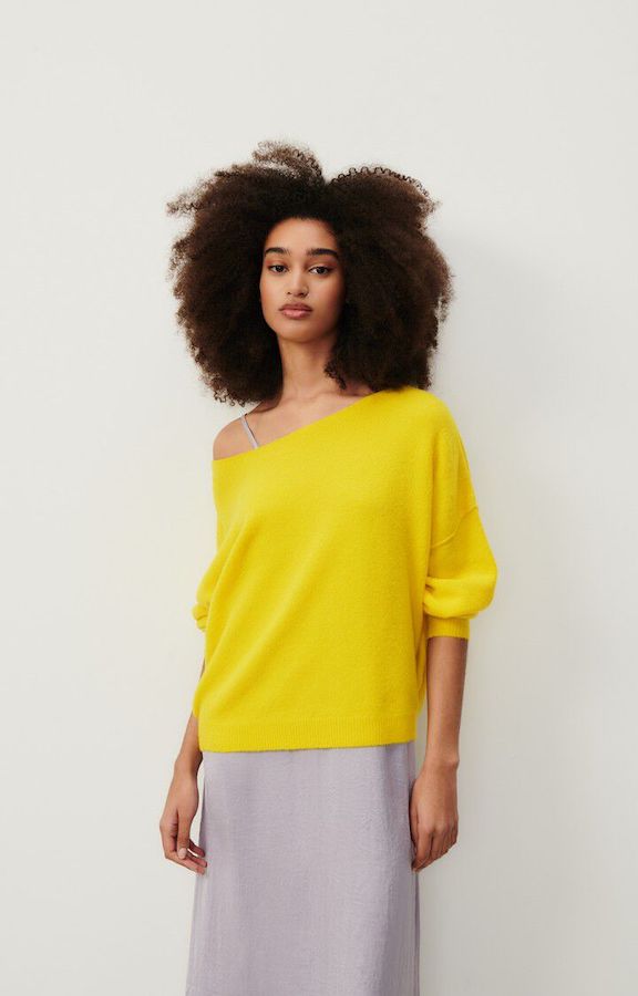 Janina | Women’s off-shoulder relaxed knit sweater