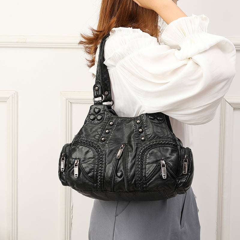 Katelyn | Women’s bohemian-inspired shoulder bag with textured design and multiple pockets
