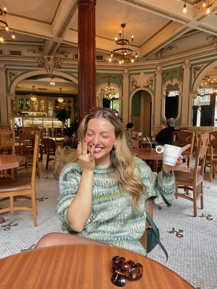 Arden | Women’s knit sweater with striped design