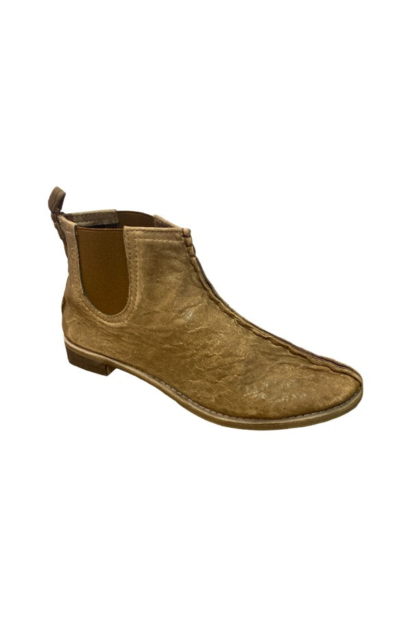 Isabelle | Women’s textured tan leather slip-on ankle boots