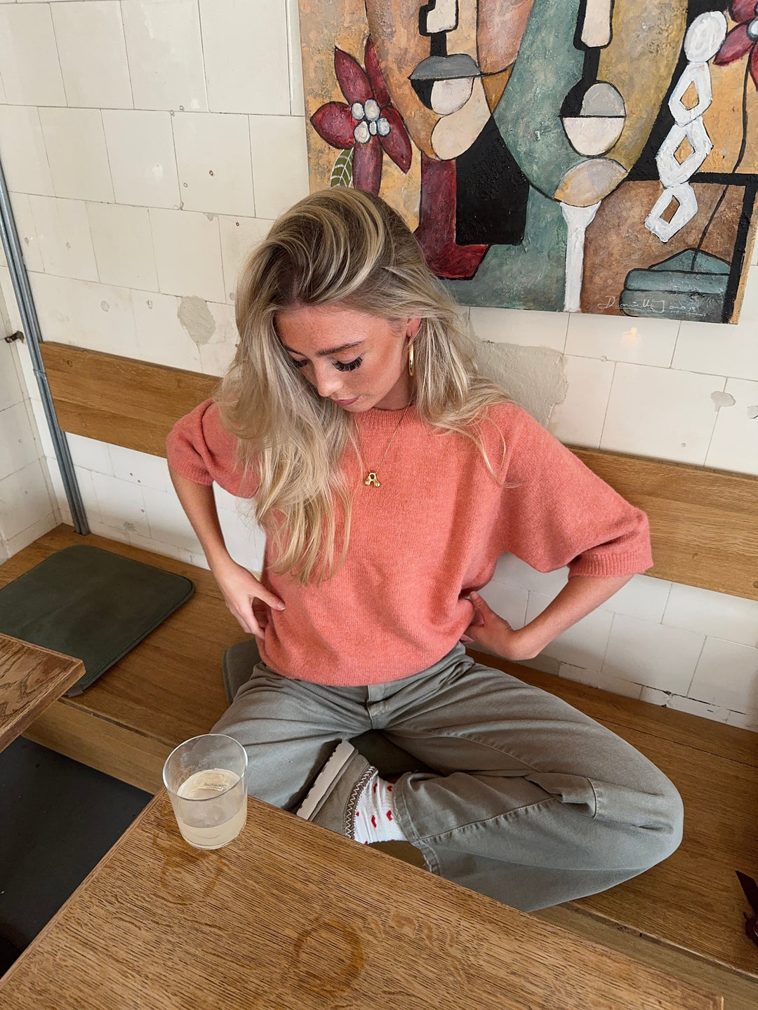 Sylvie | Women’s knit sweater with three-quarter sleeve design