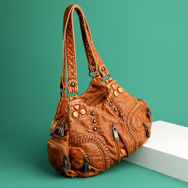 Katelyn | Women’s bohemian-inspired shoulder bag with textured design and multiple pockets