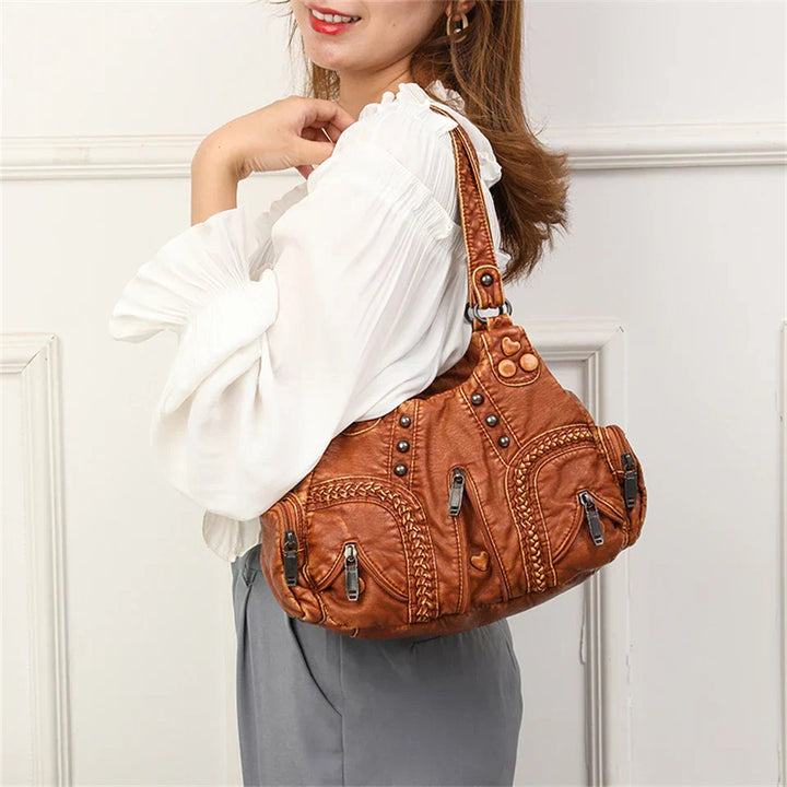 Katelyn | Women’s bohemian-inspired shoulder bag with textured design and multiple pockets