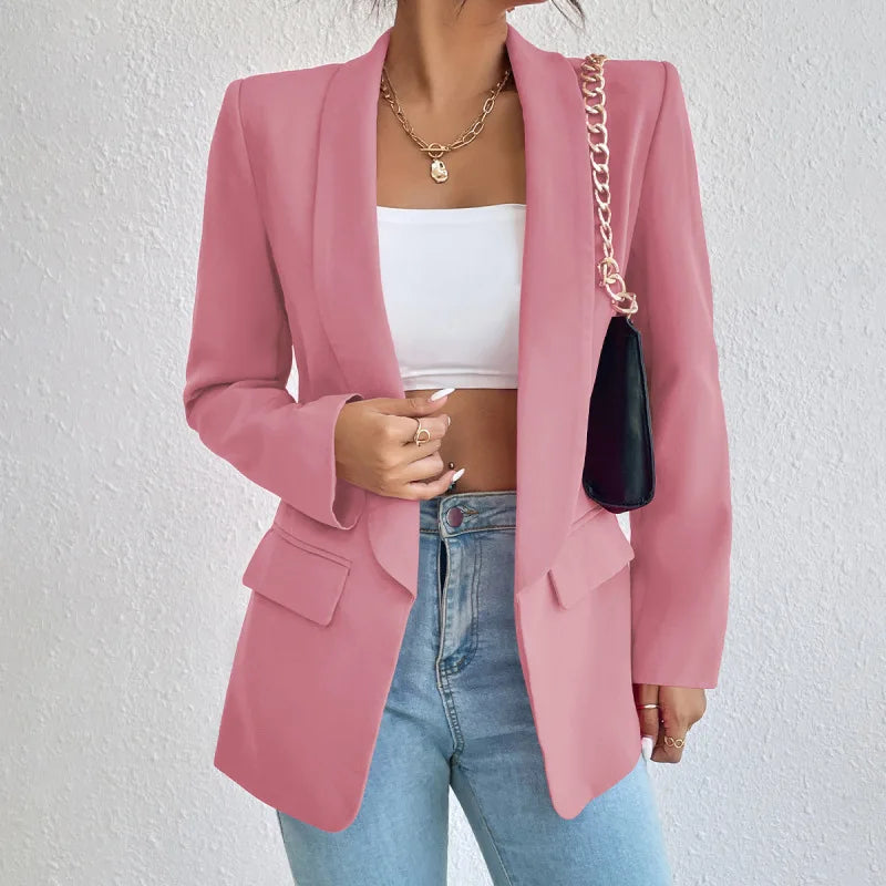 Alethea | Women's chic plain tailored blazer with clean lines