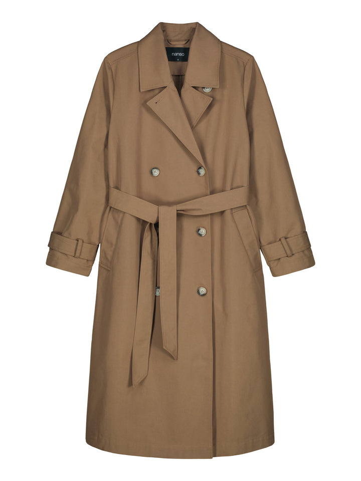 Arianna | Women’s classic belted trench coat with turn-down collar