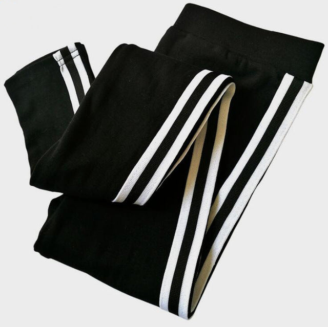 Angel | Women’s striped sports leggings with ankle-length fit