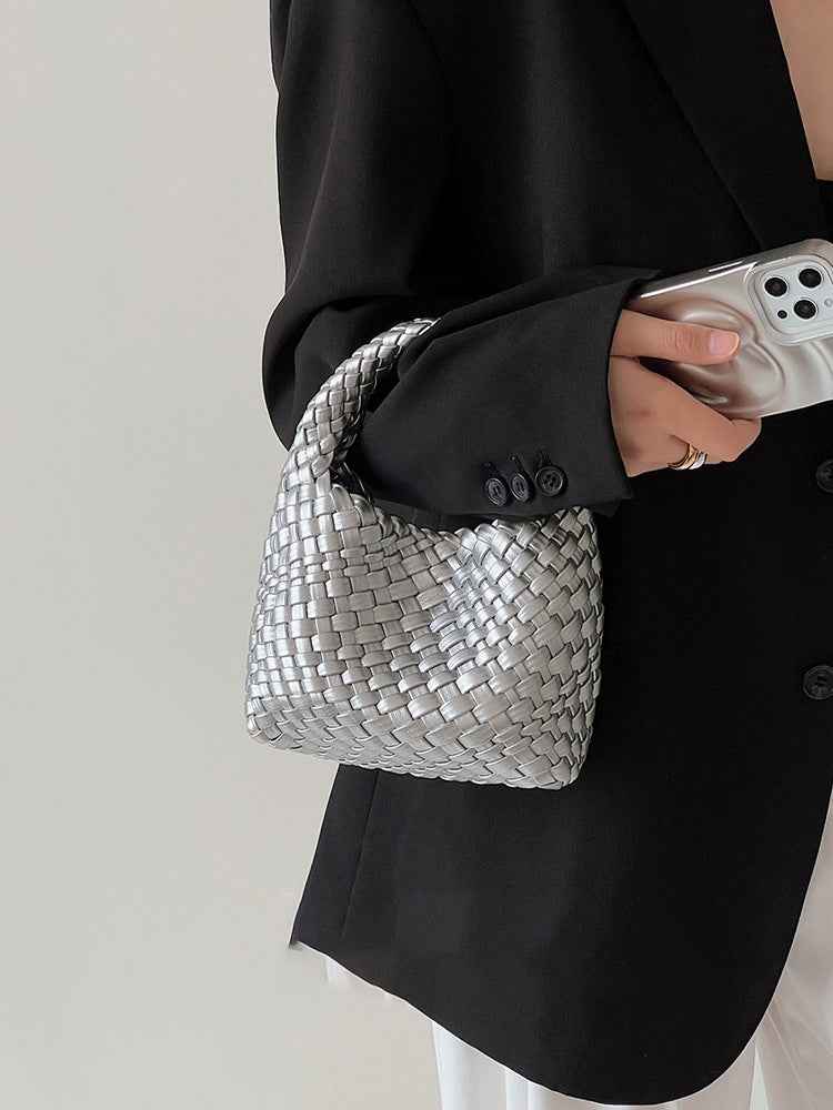 Aubrey | Mini handbag with woven texture and soft-touch design