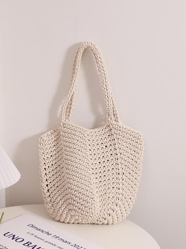 Yesenia | Women’s woven knit shoulder tote bag