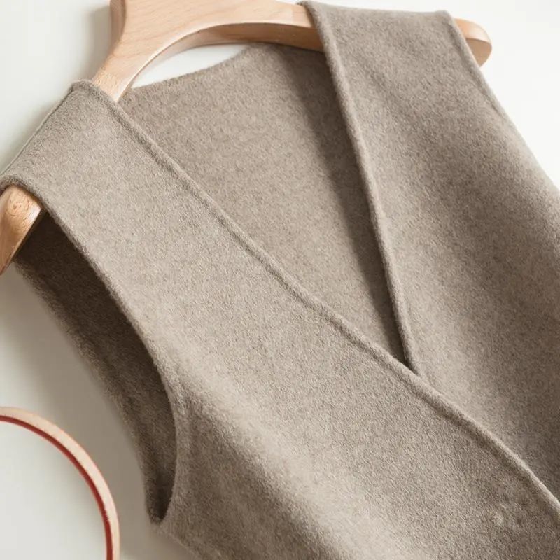 Ellie | Women’s sleeveless drape vest with pearl detail