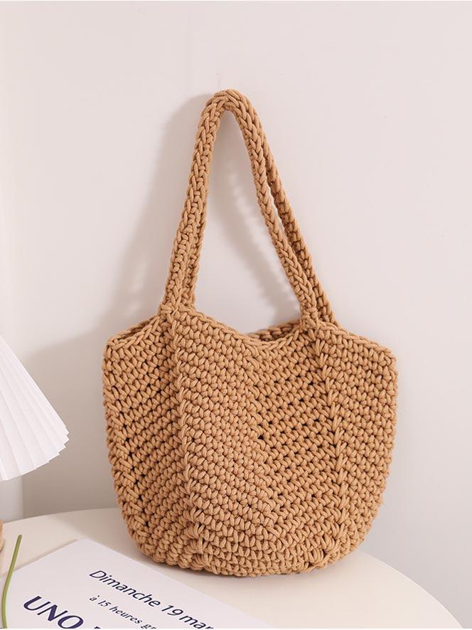 Yesenia | Women’s woven knit shoulder tote bag