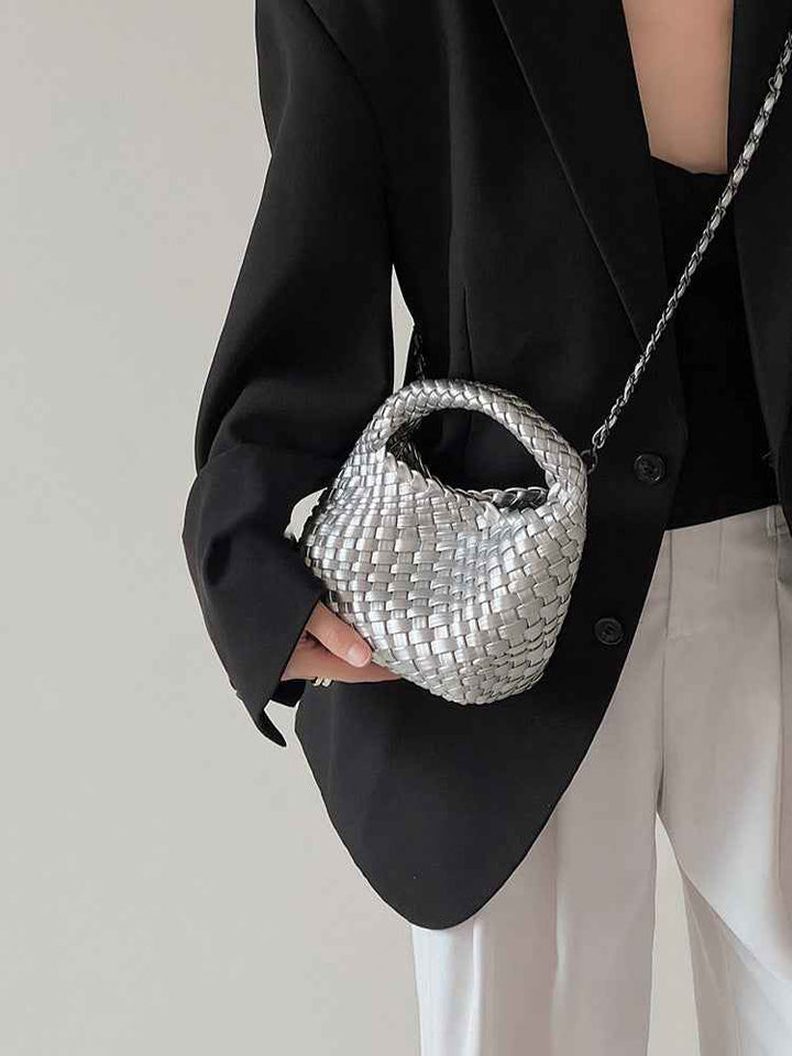 Aubrey | Mini handbag with woven texture and soft-touch design