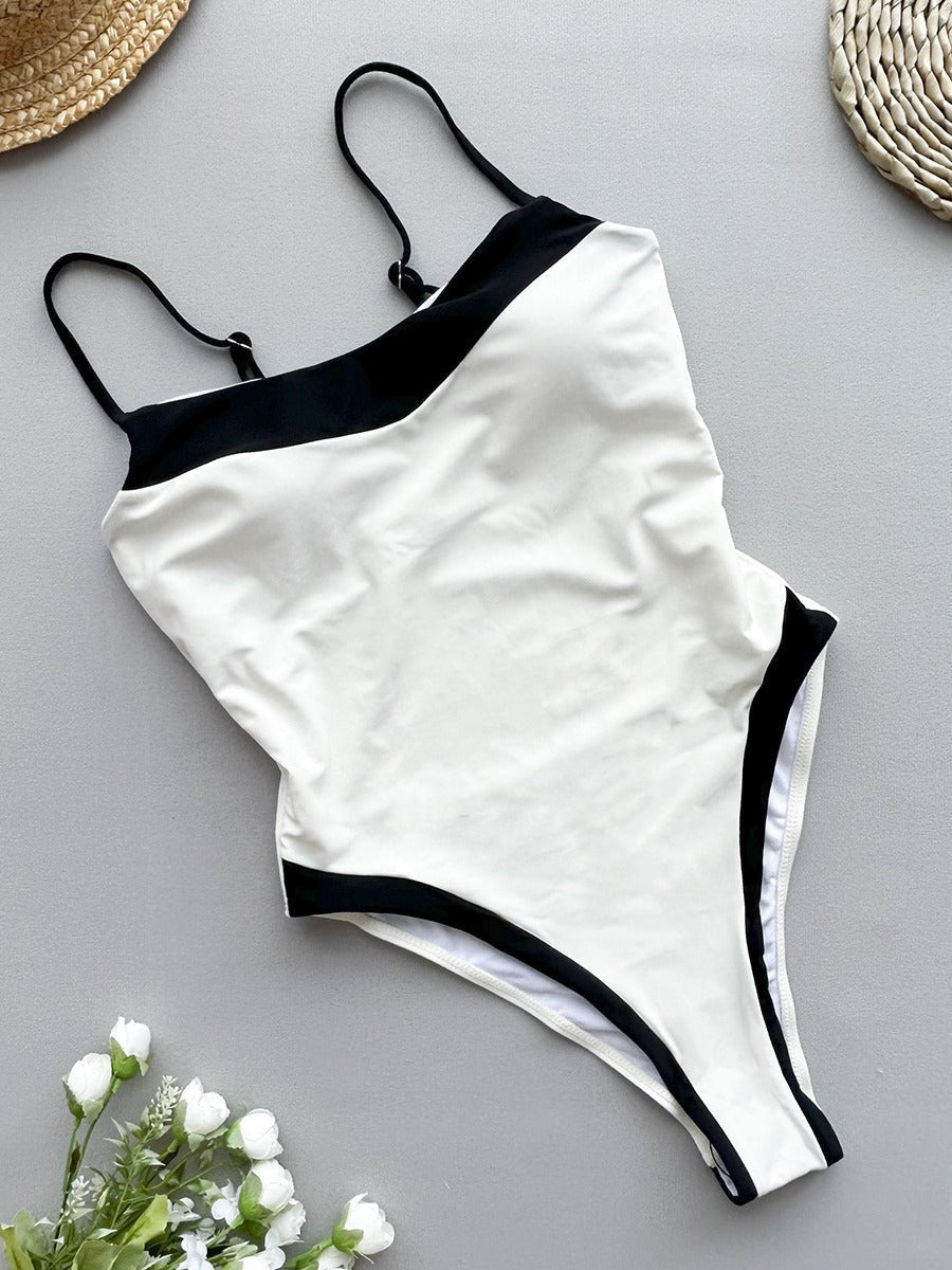 Maria | Women’s contour one-piece swimsuit with scoop back and contrast detailing